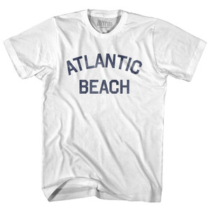 North Carolina Atlantic Beach Womens Cotton Junior Cut Vintage T-shirt - White