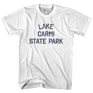 Vermont Lake Carmi State Park Adult Cotton Vintage T-shirt - White Vermont Lake Carmi State Park Adult Cotton Vintage T-shirt - White