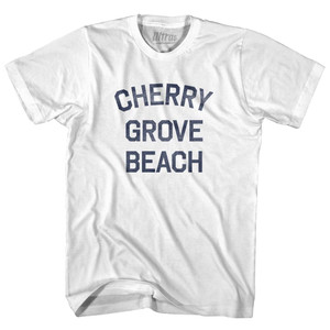 South Carolina Cherry Grove Beach Adult Cotton Vintage T-shirt - White South Carolina Cherry Grove Beach Adult Cotton Vintage T-shirt - White