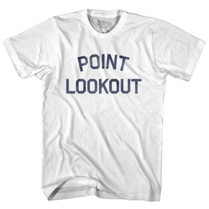 New York Point Lookout Adult Cotton Vintage T-shirt - White