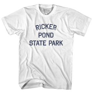 Vermont Ricker Pond State Park Adult Cotton Vintage T-shirt - White