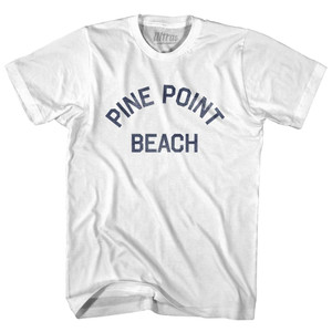 Maine Pine Point Beach Adult Cotton Vintage T-shirt - White