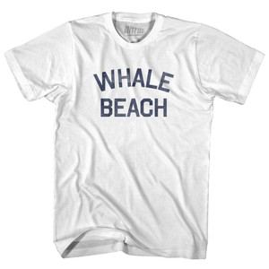 Nevada Whale Beach Adult Cotton Vintage T-shirt - White Nevada Whale Beach Adult Cotton Vintage T-shirt - White