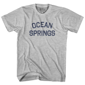 Mississippi Ocean Springs Adult Cotton Vintage T-Shirt - Grey Heather