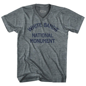 New Mexico White Sands National Monument Adult Tri-Blend V-neck Womens Junior Cut Vintage T-shirt - Athletic Grey New Mexico White Sands National Monument Adult Tri-Blend V-neck Womens Junior Cut Vintage T-shirt - Athletic Grey
