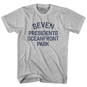 New Jersey Seven Presidents Oceanfront Park Adult Cotton Vintage T-Shirt - Grey Heather New Jersey Seven Presidents Oceanfront Park Adult Cotton Vintage T-Shirt - Grey Heather