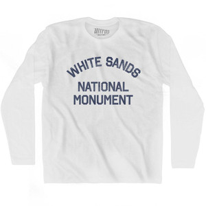 New Mexico White Sands National Monument Adult Cotton Long Sleeve Vintage T-shirt - White New Mexico White Sands National Monument Adult Cotton Long Sleeve Vintage T-shirt - White