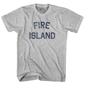 New York Fire Island Womens Cotton Junior Cut Vintage T-Shirt - Grey Heather