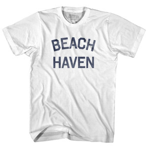 New Jersey Beach Haven Adult Cotton Vintage T-shirt - White