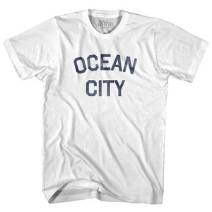 Maryland Ocean City Adult Cotton Vintage T-shirt - White Maryland Ocean City Adult Cotton Vintage T-shirt - White