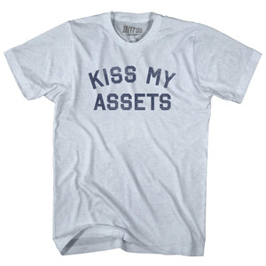 Kiss My Assets Adult Tri-Blend T-shirt - Athletic White