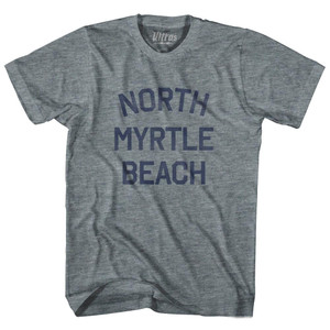 South Carolina North Myrtle Beach Adult Tri-Blend Vintage T-shirt - Athletic Grey