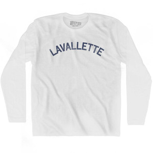 New Jersey Lavallette Adult Cotton Long Sleeve Vintage T-shirt - White