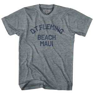 D.T.Fleming Beach Maui Adult Tri-Blend Vintage T-shirt - Athletic Grey