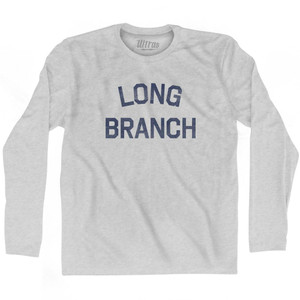 New Jersey Long Branch Adult Cotton Long Sleeve Vintage T-Shirt - Grey Heather New Jersey Long Branch Adult Cotton Long Sleeve Vintage T-Shirt - Grey Heather