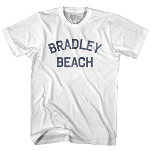 New Jersey Bradley Beach Womens Cotton Junior Cut Vintage T-shirt - White