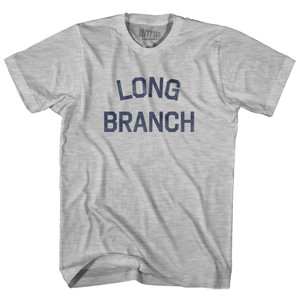 New Jersey Long Branch Womens Cotton Junior Cut Vintage T-Shirt - Grey Heather