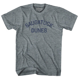 Michigan Saugatuck Dunes Adult Tri-Blend Vintage T-shirt - Athletic Grey Michigan Saugatuck Dunes Adult Tri-Blend Vintage T-shirt - Athletic Grey