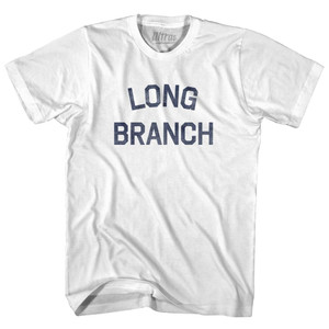 New Jersey Long Branch Womens Cotton Junior Cut Vintage T-shirt - White New Jersey Long Branch Womens Cotton Junior Cut Vintage T-shirt - White