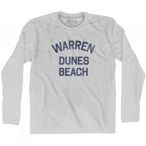 Michigan Warren Dunes Beach Adult Cotton Long Sleeve Vintage T-Shirt - Grey Heather Michigan Warren Dunes Beach Adult Cotton Long Sleeve Vintage T-Shirt - Grey Heather