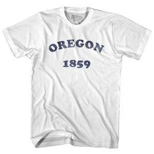 Oregon State 1859 Womens Cotton Junior Cut Vintage T-shirt - White Oregon State 1859 Womens Cotton Junior Cut Vintage T-shirt - White