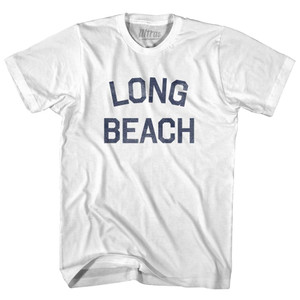 Mississippi Long Beach Womens Cotton Junior Cut Vintage T-shirt - White Mississippi Long Beach Womens Cotton Junior Cut Vintage T-shirt - White