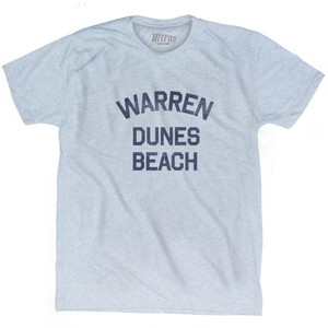 Michigan Warren Dunes Beach Adult Tri-Blend Vintage T-Shirt - Athletic White Michigan Warren Dunes Beach Adult Tri-Blend Vintage T-Shirt - Athletic White