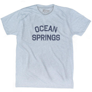 Mississippi Ocean Springs Adult Tri-Blend Vintage T-Shirt - Athletic White Mississippi Ocean Springs Adult Tri-Blend Vintage T-Shirt - Athletic White