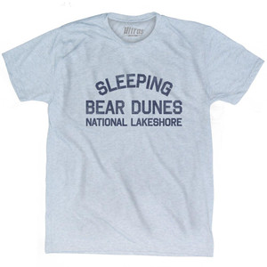 Michigan Sleeping Bear Dunes National Lakeshore Adult Tri-Blend Vintage T-Shirt - Athletic White
