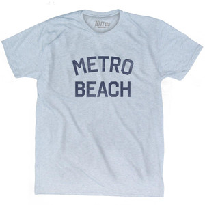 Michigan Metro Beach Adult Tri-Blend Vintage T-Shirt - Athletic White Michigan Metro Beach Adult Tri-Blend Vintage T-Shirt - Athletic White