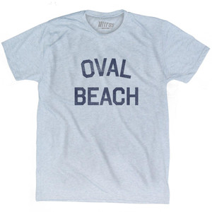 Michigan Oval Beach Adult Tri-Blend Vintage T-Shirt - Athletic White Michigan Oval Beach Adult Tri-Blend Vintage T-Shirt - Athletic White
