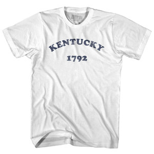 Kentucky State 1792 Womens Cotton Junior Cut Vintage T-shirt - White