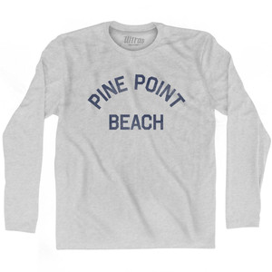 Maine Pine Point Beach Adult Cotton Long Sleeve Vintage T-Shirt - Grey Heather Maine Pine Point Beach Adult Cotton Long Sleeve Vintage T-Shirt - Grey Heather