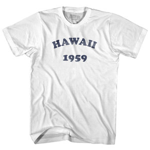 Hawaii State 1959 Youth Cotton Vintage T-shirt - White Hawaii State 1959 Youth Cotton Vintage T-shirt - White