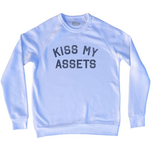 Kiss My Assets Adult Tri-Blend Sweatshirt - White