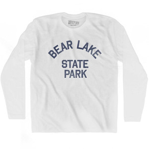 Idaho Bear Lake State Park Adult Cotton Long Sleeve Vintage T-shirt - White