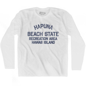 Hawaii Hapuna Beach State Recreation Area Hawaii Island Adult Cotton Long Sleeve Vintage T-shirt - White Hawaii Hapuna Beach State Recreation Area Hawaii Island Adult Cotton Long Sleeve Vintage T-shirt - White