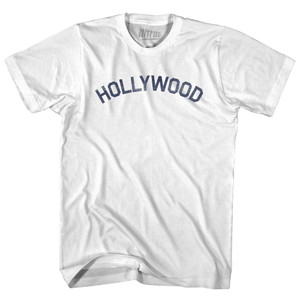 Florida Hollywood Womens Cotton Junior Cut Vintage T-shirt - White Florida Hollywood Womens Cotton Junior Cut Vintage T-shirt - White