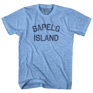 Georgia Sapelo Island Adult Tri-Blend Vintage T-Shirt - Athletic Blue Georgia Sapelo Island Adult Tri-Blend Vintage T-Shirt - Athletic Blue