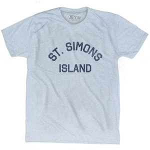 Georgia St. Simons Island Adult Tri-Blend Vintage T-Shirt - Athletic White Georgia St. Simons Island Adult Tri-Blend Vintage T-Shirt - Athletic White