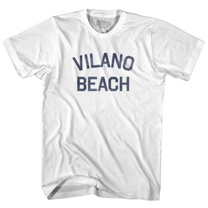 Florida Vilano Beach Adult Cotton Vintage T-shirt - White