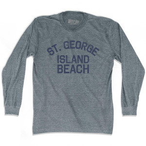 Florida St. George Island Beach Adult Tri-Blend Long Sleeve Vintage T-shirt - Athletic Grey Florida St. George Island Beach Adult Tri-Blend Long Sleeve Vintage T-shirt - Athletic Grey
