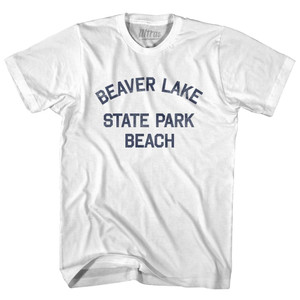 North Dakota Beaver Lake State Park beach Youth Cotton Vintage T-shirt - White
