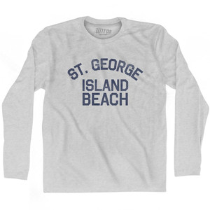 Florida St. George Island Beach Adult Cotton Long Sleeve Vintage T-Shirt - Grey Heather Florida St. George Island Beach Adult Cotton Long Sleeve Vintage T-Shirt - Grey Heather