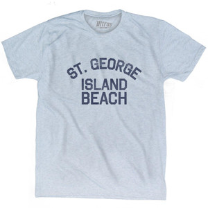Florida St. George Island Beach Adult Tri-Blend Vintage T-Shirt - Athletic White Florida St. George Island Beach Adult Tri-Blend Vintage T-Shirt - Athletic White