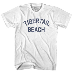 Florida Tigertail Beach Adult Cotton Vintage T-shirt - White Florida Tigertail Beach Adult Cotton Vintage T-shirt - White