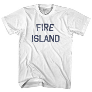 New York Fire Island Youth Cotton Vintage T-shirt - White