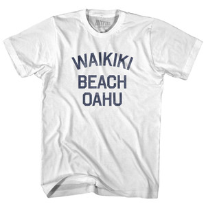 Hawaii Waikiki Beach Oahu Youth Cotton Vintage T-shirt - White Hawaii Waikiki Beach Oahu Youth Cotton Vintage T-shirt - White