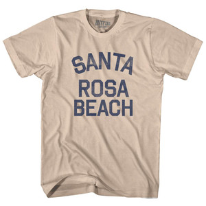 Florida Santa Rosa Beach Adult Cotton Vintage T-Shirt - Creme