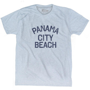 Florida Panama City Beach Adult Tri-Blend Vintage T-Shirt - Athletic White